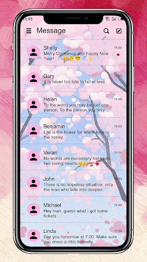 Pink Dream - Free, customize Messenger & SMS theme - عکس برنامه موبایلی اندروید