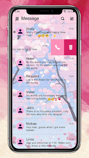 Pink Dream - Free, customize Messenger & SMS theme - عکس برنامه موبایلی اندروید