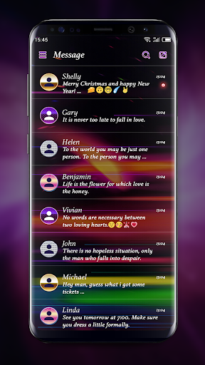 Sparkle Color Sms Theme - Image screenshot of android app