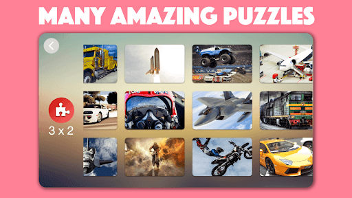 Car, truck and train puzzles - Gameplay image of android game