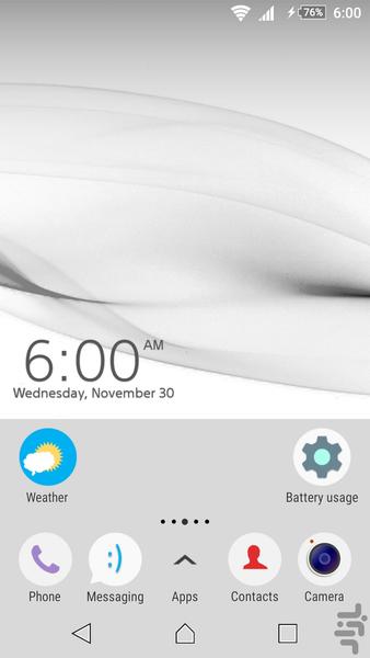Xperia™ Theme White by Thunder - Image screenshot of android app