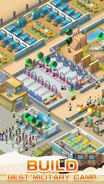 Army Tycoon : Idle Base - Gameplay image of android game