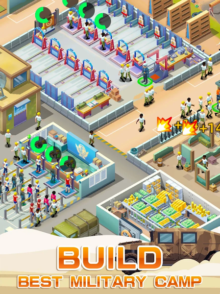 Army Tycoon : Idle Base - Gameplay image of android game