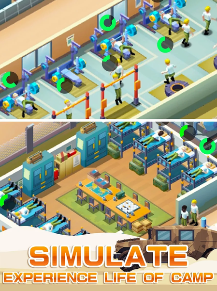 Army Tycoon : Idle Base - Gameplay image of android game