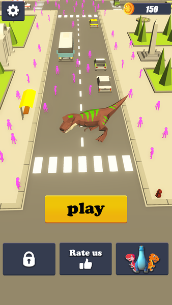 Dino Rampage Dinosaur Games - عکس بازی موبایلی اندروید