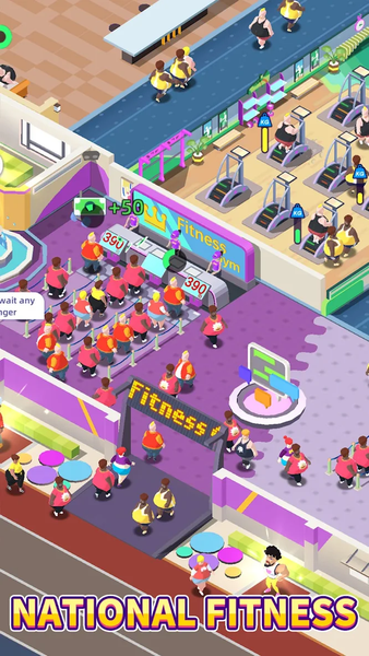 Fitness Club Tycoon - Gameplay image of android game