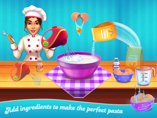 Make pasta cooking kitchen - Gameplay image of android game