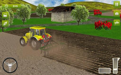 Real Farming Tractor Trolley Simulator; Game 2019 - Gameplay image of android game