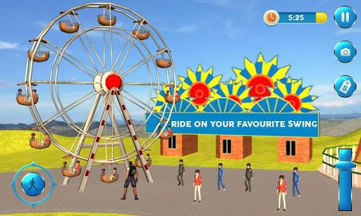 Theme Park Fun Swings Ride - Gameplay image of android game