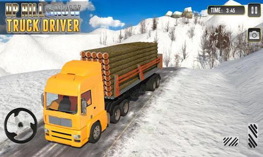 Up Hill Snow Truck Driver - Gameplay image of android game