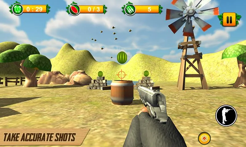 Shoot The Watermelon - Gameplay image of android game