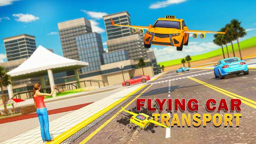 Flying Car Transport: Taxi Driving Games - Gameplay image of android game