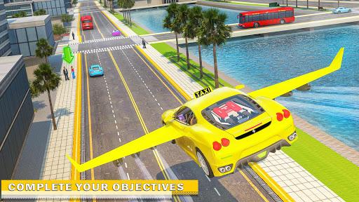 Flying Car Transport: Taxi Driving Games - Gameplay image of android game