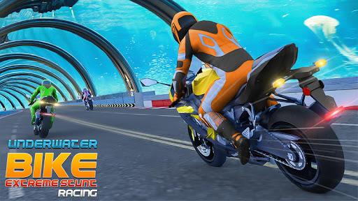 Underwater Bike Stunt Racing - Gameplay image of android game