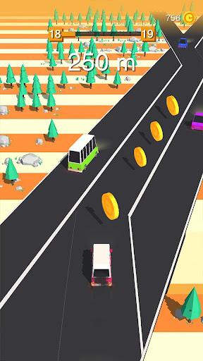 Traffic Car Run 2D : Car games - Gameplay image of android game