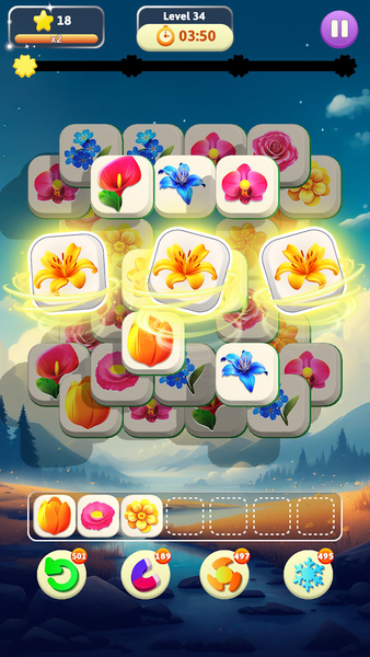 Triple Flowers - Bloom Match - عکس بازی موبایلی اندروید