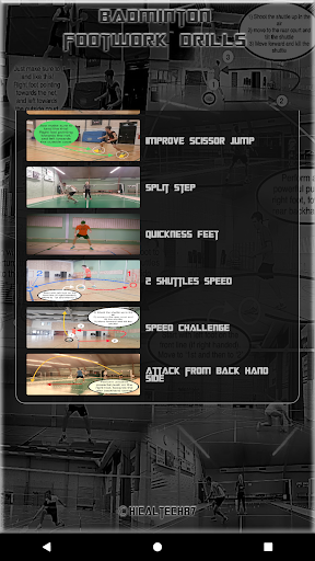 Badminton Footwork Drills - Image screenshot of android app