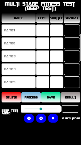 MSFT Beep Test (Multi-Stage Fi - عکس برنامه موبایلی اندروید