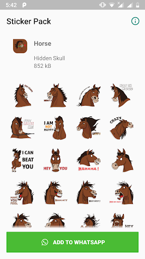 Horse Emoji for WAStickerApps - Image screenshot of android app