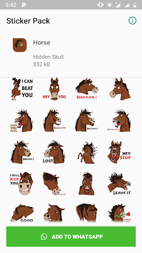 Horse Emoji for WAStickerApps - Image screenshot of android app