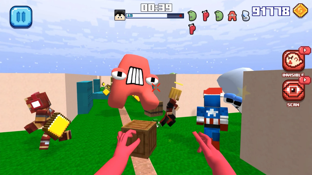 Alphabet Hide 'N Seek Time - Gameplay image of android game