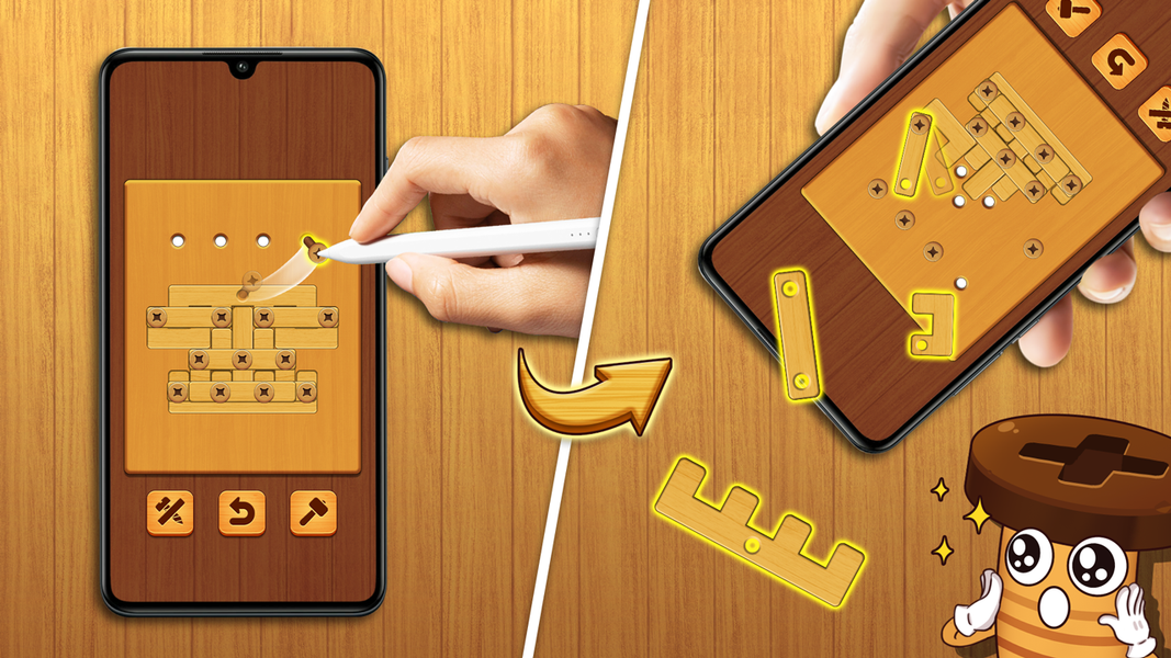 Wood Nuts & Bolt: Screw Puzzle - عکس بازی موبایلی اندروید