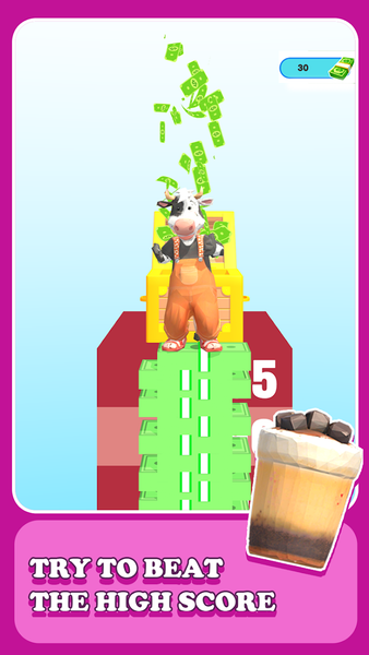 Coffee Stack Run - Gameplay image of android game