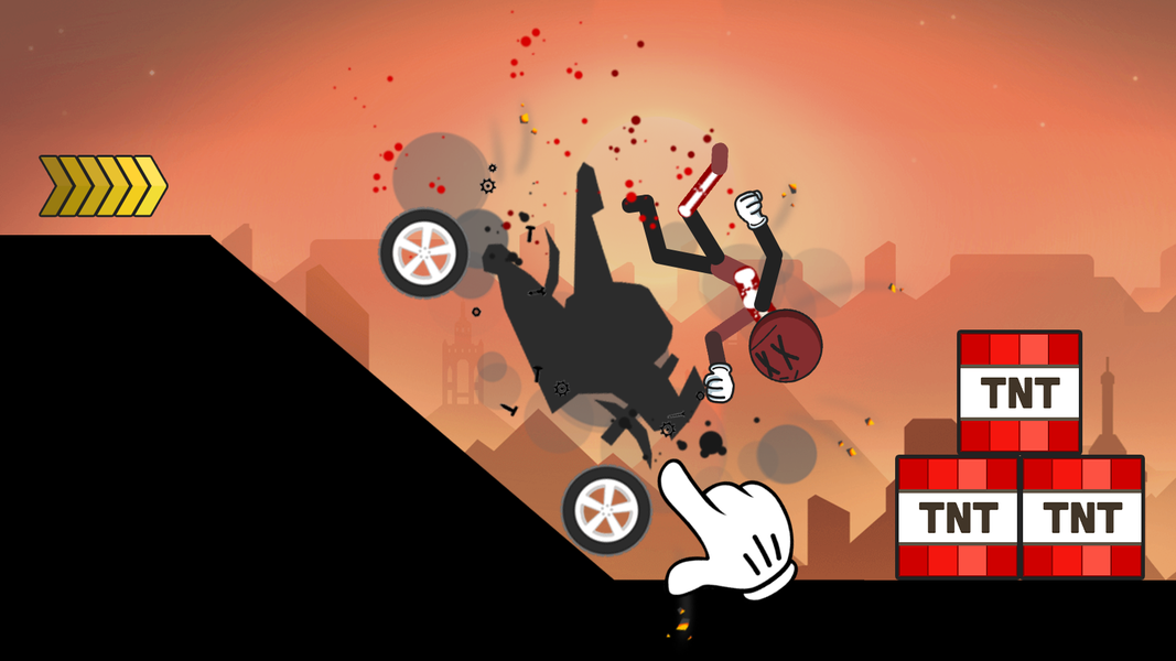 Ragdoll Dismount: Stickman Fly - Gameplay image of android game