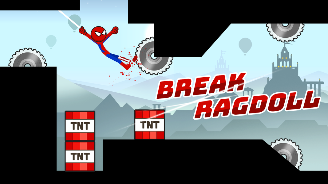 Ragdoll Dismount: Stickman Fly - عکس بازی موبایلی اندروید