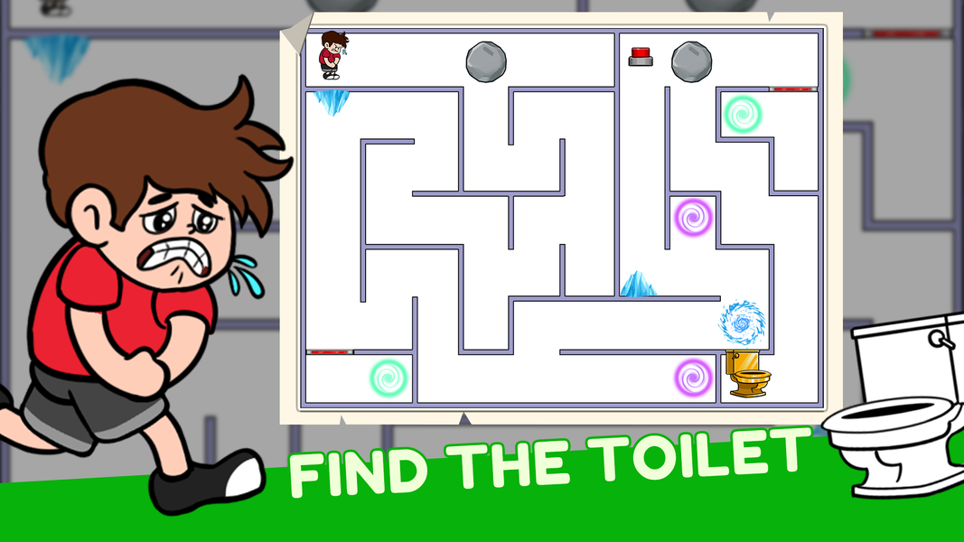 Maze Escape: Toilet Rush - Gameplay image of android game