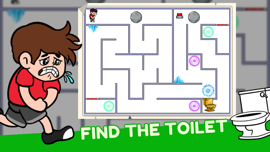 Maze Escape: Toilet Rush - Gameplay image of android game