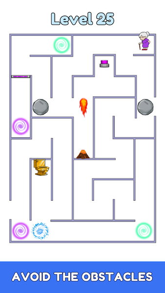 Maze Escape: Toilet Rush - Gameplay image of android game