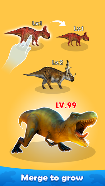 Dino Evolution: Dinosaur Merge - Gameplay image of android game