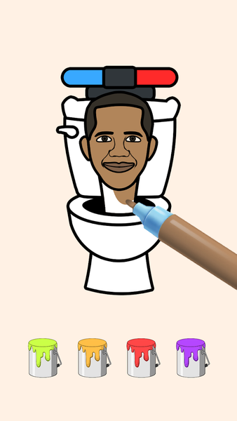 Toilet Paint: Monster Color - Gameplay image of android game