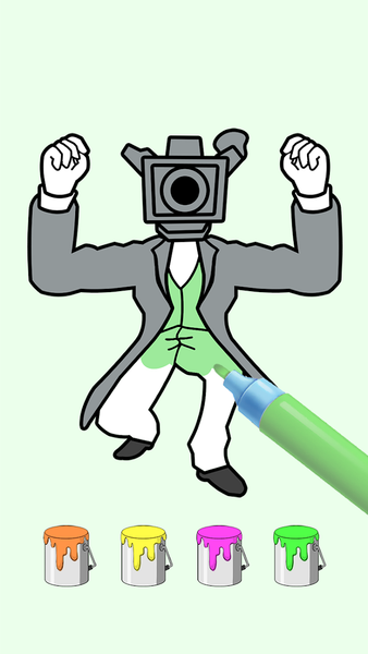 Toilet Paint: Monster Color - Gameplay image of android game