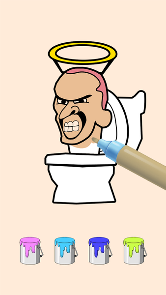 Toilet Paint: Monster Color - Gameplay image of android game