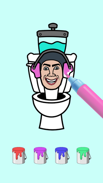 Toilet Paint: Monster Color - Gameplay image of android game