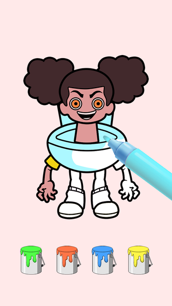 Toilet Paint: Monster Color - Gameplay image of android game