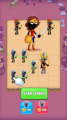 Merge Stick Master: Hero Fight - Gameplay image of android game