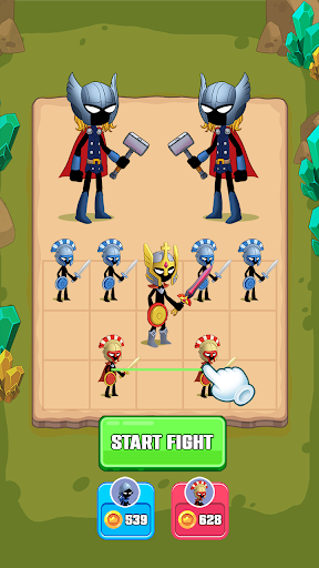 Merge Stick Master: Hero Fight - Gameplay image of android game