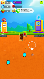 Ground Digger: Lava Hole Drill - عکس برنامه موبایلی اندروید