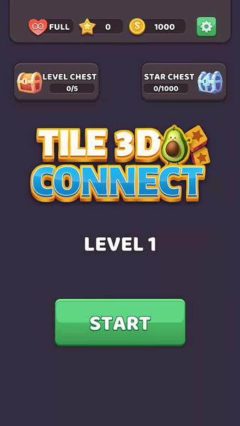 Tile Connect 3D - Match 3D & B - Gameplay image of android game