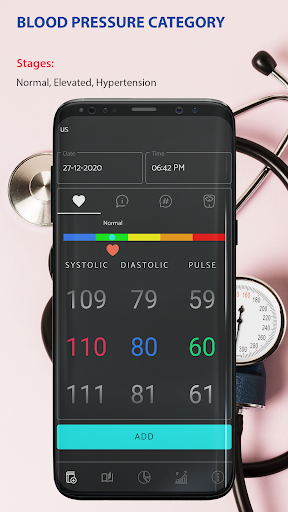Instant Blood Pressure Tracker - عکس برنامه موبایلی اندروید