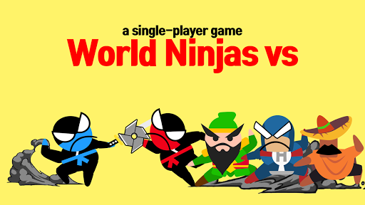 Jumping Ninja Battle 2 Player - Gameplay image of android game