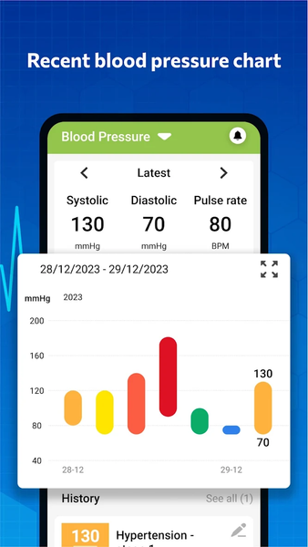 Blood pressure - Blood Sugar - عکس برنامه موبایلی اندروید
