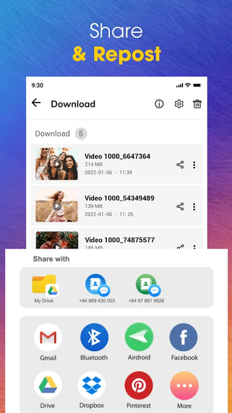 Video Downloader - عکس برنامه موبایلی اندروید