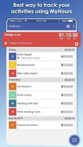 MyHours : Track Your Hours, Ti - Image screenshot of android app