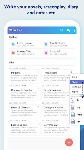 WriterPad – Write Novels, Scre - Image screenshot of android app