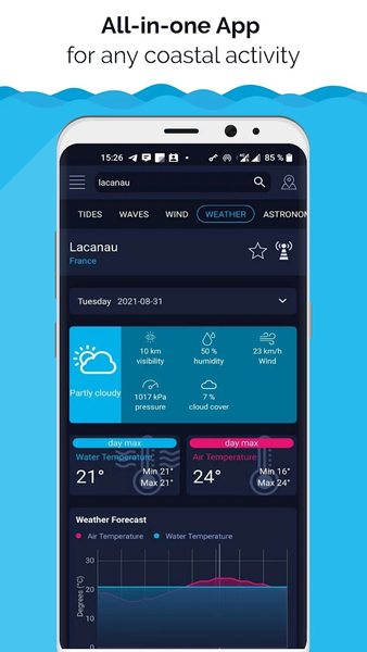 High Tides - Tide chart times - Image screenshot of android app
