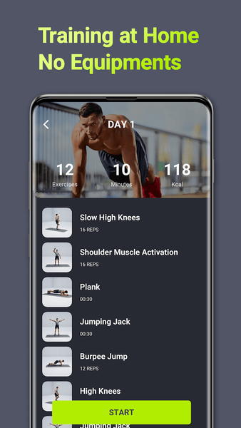 HIIT Workout for Men Lite - Image screenshot of android app